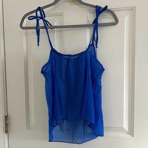 Aerie Mesh Tie Sleeve Lounge Top